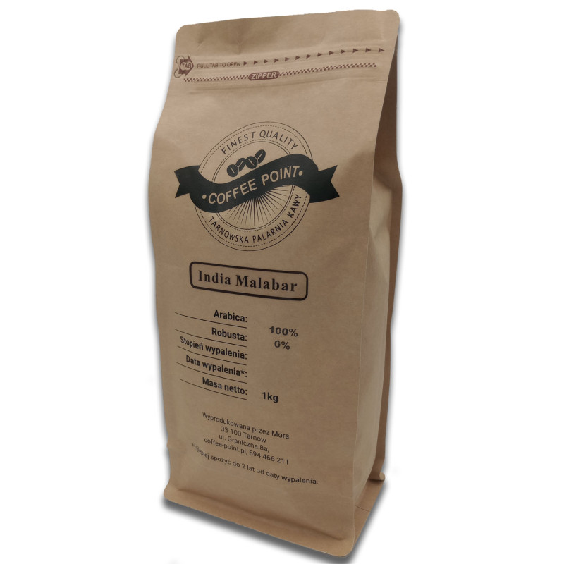 Kawa ziarnista India Malabar – opakowanie Coffee Point
